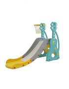 Nichiduta Garden Tobogan Musical 2 in 1 cu cos de baschet cu structura solida margini rotunjite trepte late si manere