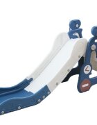 Nichiduta Garden Tobogan pentru copii Blue Car cu mini-cos de Baschet si joc de precizie cu inele cu scara manere de sustinere design pliabil 38 x 155 x 70cm