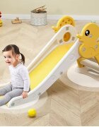 Nichiduta Garden Tobogan pentru copii Duck Yellow cu Margini rotunjite Manere Trepte late Panta de alunecare neteda cu lungime 115 cm