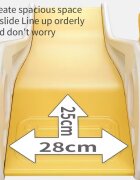 Nichiduta Garden Tobogan pentru copii Duck Yellow cu Margini rotunjite Manere Trepte late Panta de alunecare neteda cu lungime 115 cm