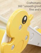 Nichiduta Garden Tobogan pentru copii Duck Yellow cu Margini rotunjite Manere Trepte late Panta de alunecare neteda cu lungime 115 cm