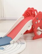 Nichiduta Garden Tobogan pentru copii Little Red Dragon design pliabil cu mini-cos de baschet prevazut cu scara manere de sustinere dimensiune 38 x 115 x 54 cm