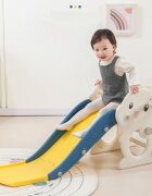Nichiduta Garden Tobogan pentru copii Little Red Dragon design pliabil cu mini-cos de baschet prevazut cu scara manere de sustinere dimensiune 38 x 115 x 54 cm