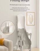 Nichiduta Garden Tobogan pentru copii White Elephant design pliabil prevazut cu scara si manere de sustinere cu mini-cos de Baschet si joc de precizie cu inele dimensiune 32 x 152 x 67.5 cm
