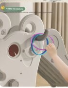 Nichiduta Garden Tobogan pentru copii White Elephant design pliabil prevazut cu scara si manere de sustinere cu mini-cos de Baschet si joc de precizie cu inele dimensiune 32 x 152 x 67.5 cm