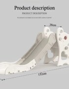 Nichiduta Garden Tobogan pentru copii White Elephant design pliabil prevazut cu scara si manere de sustinere cu mini-cos de Baschet si joc de precizie cu inele dimensiune 32 x 152 x 67.5 cm
