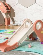 Nichiduta Garden Tobogan pliabil Rocket Star Orange pentru exterior sau interior cu margini rotunjite trepte late manere