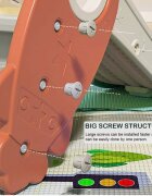 Nichiduta Garden Tobogan pliabil Rocket Star Orange pentru exterior sau interior cu margini rotunjite trepte late manere