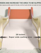 Nichiduta Garden Tobogan pliabil Rocket Star Orange pentru exterior sau interior cu margini rotunjite trepte late manere