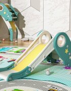 Nichiduta Garden Tobogan pliabil Rocket Star Verde pentru exterior sau interior cu margini rotunjite trepte late manere