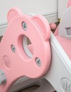 Nichiduta Garden Tobogan Ursulet Roz interiorexterior cu margini rotunjite trepte late protectii laterale inalte greutate maxim admisa 20 kg