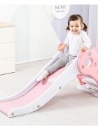 Nichiduta Garden Tobogan Ursulet Roz interiorexterior cu margini rotunjite trepte late protectii laterale inalte greutate maxim admisa 20 kg