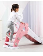 Nichiduta Garden Tobogan Ursulet Roz interiorexterior cu margini rotunjite trepte late protectii laterale inalte greutate maxim admisa 20 kg