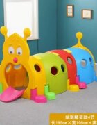 Nichiduta Garden Tunel de joaca pentru copii Omida multicolora design modular cu 4 segmente tubulare robust si sigur dimensiune 195 x 105 x 105 cm