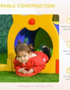 Nichiduta Garden Tunel de joaca pentru copii Omida multicolora design modular cu 4 segmente tubulare robust si sigur dimensiune 195 x 105 x 105 cm