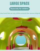 Nichiduta Garden Tunel de joaca pentru copii Omida pinkturqoise design tubular robust si sigur dimensiune 195 x 105 x 105 cm