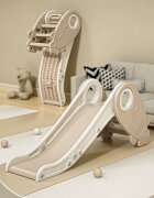 Nichiduta Gardulet loc de joaca interiorexterior Garden cu margini rotunjitePoarta de sigurantaLeaganBalansoarCasutaCos de baschetOrganizatorToboganPiscina uscataCovoras spuma 1cm grosime Happy House Beige