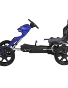 Nichiduta Kart cu pedale pentru copii Go Kart Extreme Blue structura metalica scaun ergonomic si reglabil in 2 pozitii roti EVA dimensiune 122 x 60 x 70 cm