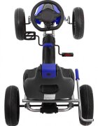 Nichiduta Kart cu pedale pentru copii Go Kart Extreme Blue structura metalica scaun ergonomic si reglabil in 2 pozitii roti EVA dimensiune 122 x 60 x 70 cm