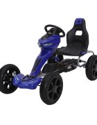 Nichiduta Kart cu pedale pentru copii Go Kart Extreme Blue structura metalica scaun ergonomic si reglabil in 2 pozitii roti EVA dimensiune 122 x 60 x 70 cm
