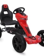 Nichiduta Kart cu pedale pentru copii Go Kart Extreme Red structura metalica scaun ergonomic si reglabil in 2 pozitii roti EVA dimensiune 122 x 60 x 70 cm