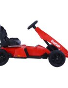 Nichiduta Kart electric pentru copii FiveBot Red 12V 70W cu 2 motoare 35W pornire la buton cu lumini sunete si muzica pedala unica pentru acceleratie si frana dimensiune 110 x 65 x 55 cm viteza intre 3-5 kmh