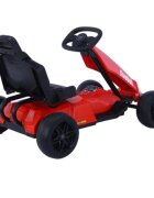 Nichiduta Kart electric pentru copii FiveBot Red 12V 70W cu 2 motoare 35W pornire la buton cu lumini sunete si muzica pedala unica pentru acceleratie si frana dimensiune 110 x 65 x 55 cm viteza intre 3-5 kmh