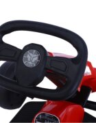 Nichiduta Kart electric pentru copii FiveBot Red 12V 70W cu 2 motoare 35W pornire la buton cu lumini sunete si muzica pedala unica pentru acceleratie si frana dimensiune 110 x 65 x 55 cm viteza intre 3-5 kmh
