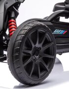 Nichiduta Kart electric pentru copii Go kart Sport Pink structura metalica motor 45W acumulator 12V 7Ah cu roti din spuma EVA pornire la buton slow start scaun reglabil in 4 pozitii dimensiune 100 x 58 x 58.5cm