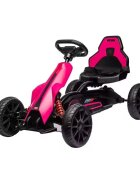 Nichiduta Kart electric pentru copii Go kart Sport Pink structura metalica motor 45W acumulator 12V 7Ah cu roti din spuma EVA pornire la buton slow start scaun reglabil in 4 pozitii dimensiune 100 x 58 x 58.5cm