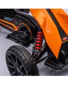 Nichiduta Kart electric pentru copii Go kart Sport Yellow structura metalica motor 45W acumulator 12V 7Ah cu roti din spuma EVA pornire la buton slow start scaun reglabil in 4 pozitii dimensiune 100 x 58 x 58.5cm