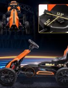 Nichiduta Kart electric pentru copii Go kart Sport Yellow structura metalica motor 45W acumulator 12V 7Ah cu roti din spuma EVA pornire la buton slow start scaun reglabil in 4 pozitii dimensiune 100 x 58 x 58.5cm