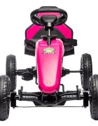 Nichiduta Kart pentru copii Speed Pink structura metalica cu pedale si roti silentioase din spuma EVA scaun reglabil frana de mana pe rotile din spate greutate maxima admisa 30 kg dimensiune 100 x 58 x 58.5 cm