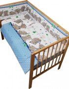 Nichiduta Lenjerie patut 120x60 cm cu 4 piese Funny Elephants Blue