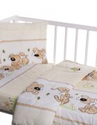 Nichiduta Lenjerie patut cu 3 piese Puppy Beige