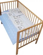 Nichiduta Lenjerie patut cu 3 piese Teddy on the Moon Blue