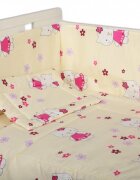 Nichiduta Lenjerie patut cu 5 piese Kitty Crem