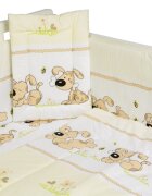 Nichiduta Lenjerie patut cu 5 piese Puppy Beige
