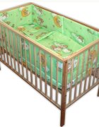 Nichiduta Lenjerie patut cu 5 piese Ursuletul somnoros Verde
