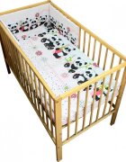 Nichiduta Lenjerie patut Sweet Panda cu 4 piese Roz