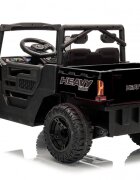 Nichiduta Masinuta electrica copii Heavy Duty Black cu remorca rabatabila electrictelecomanda 2.4G2 motoarex35wacumulator 12V4.5Ah usi cu deschiderelumini led 2viteze