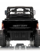 Nichiduta Masinuta electrica copii Heavy Duty Black cu remorca rabatabila electrictelecomanda 2.4G2 motoarex35wacumulator 12V4.5Ah usi cu deschiderelumini led 2viteze
