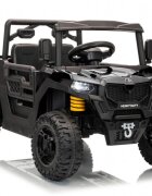 Nichiduta Masinuta electrica copii Heavy Duty Black cu remorca rabatabila electrictelecomanda 2.4G2 motoarex35wacumulator 12V4.5Ah usi cu deschiderelumini led 2viteze