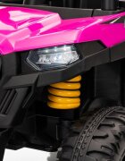 Nichiduta Masinuta electrica copii Heavy Duty Pink cu remorca rabatabila electrictelecomanda 2.4G2 motoarex35wacumulator 12V4.5Ah usi cu deschiderelumini led 2viteze