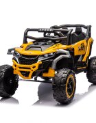 Nichiduta Masinuta electrica copii Racing Speed Yellowcu telecomandaacumulator 12V4.5Ahscaun piele2 motoaredeschidere usifaruri cu ledroti rezistente cu suspensiislow start