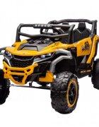 Nichiduta Masinuta electrica copii Racing Speed Yellowcu telecomandaacumulator 12V4.5Ahscaun piele2 motoaredeschidere usifaruri cu ledroti rezistente cu suspensiislow start