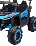 Nichiduta Masinuta electrica de teren pentru 2 copii Super UTV Blue cu telecomanda 2.4Gacumulator 12V4.5Ahroti robuste cu suspensiibull barlumini ledusi cu deschiderefunctie swing