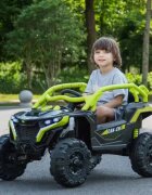 Nichiduta Masinuta electrica de teren pentru copii Can CN UTV Drive Green 12V cu telecomanda 2.4G2 motoare 38Wlumini LEDsuspensii spateroti late rezistentemargine de siguranta rabatabilasunete si muzicafunctie swing