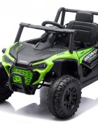 Nichiduta Masinuta electrica de teren pentru copii Off Road UTV Talon i-4WD Green cu telecomandaacumulator 12V2 motoarescaun din pielepornire la buton2 vitezeslow startsuspensiiusbmp3bluetooth