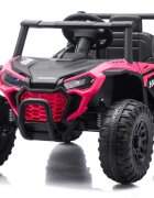 Nichiduta Masinuta electrica de teren pentru copii Off Road UTV Talon i-4WD Pink cu telecomandaacumulator 12V2 motoarescaun din pielepornire la buton2 vitezeslow startsuspensiiusbmp3bluetooth